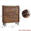 Shoe Cabinet with 2/3/4/6 Flip Drawers/ with 3 Flip Drawers & Side Door, Wooden Shoe Organizer w/Adjustable Shelf, Shoe Storage for Entryway - 2 of 4