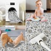 Washable Vintage Floral Rug Non Slip Low Pile Rug Soft Throw Floor Cover Foldable Indoor Carpet for Living Room Bedroom - 4 of 4
