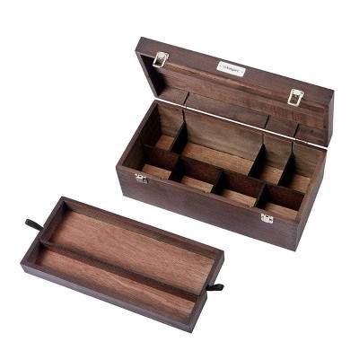 Kingart Wooden Artist Supply Chest - Espresso