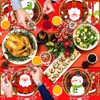 Hachikiko Santa Claus and Snowman Christmas Party Supplies,Disposable Dinnerware, Xmas Party Decorations Paper Plates and Napkins Cups Forks Set - 4 of 4