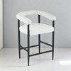 Set of 2 Bar Stools, Dining Chairs, Upholstered Counter Height Chairs with Armrests, Bar Chairs for Kitchen, Dining Room - 4 of 4