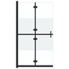 VidaXL Foldable Walk-in Shower Wall Half Frosted ESG Glass 39.4 in.x74.8 in. - 2 of 4