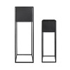 Kate and Laurel Palade Rectangle Metal Freestanding Planter, 2 Piece, Black - 2 of 4