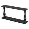 Console Table Entryway Narrow Skinny with Vintage Veneer, Double Shelf Sofa Table with Vase Legs for Living Room or Hallway-The Pop Home - 4 of 4