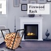 COZONY Firewood Storage Rack with Detachable Side Hook for Indoor and Outdoor Use - 3 of 4