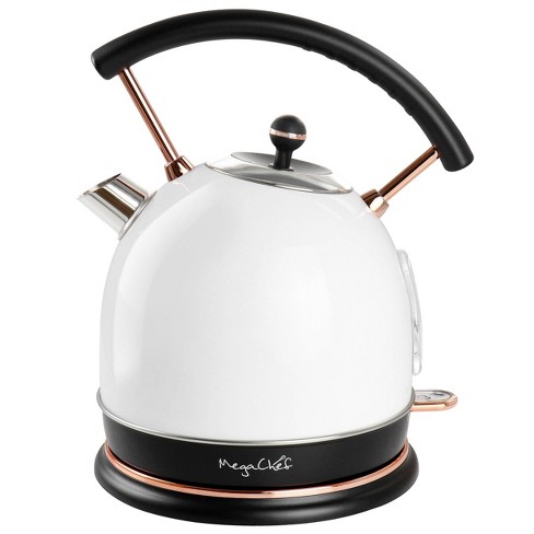 Megachef 1.8 Liter Half Circle Electric Tea Kettle In White ...