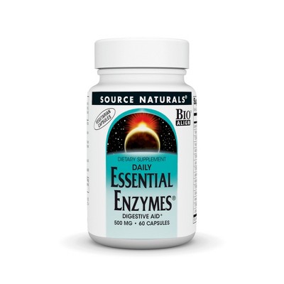 Daily Essential Enzymes Vegetarian 500mg VegCap by Source Naturals, Inc.  -  60 VegCap