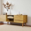 Mshliw 70 Inch Mid-Century Modern TV Stand with Storage, Long Entertainment Center Media Console for Living Room or Bedroom - 3 of 4
