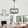 22" Modern Black Geometric 6-Light Chandelier ¨C Industrial Metal Pendant Light Fixture for Living Room, Dining Room, or Kitchen (Bulb Not Included) - 4 of 4