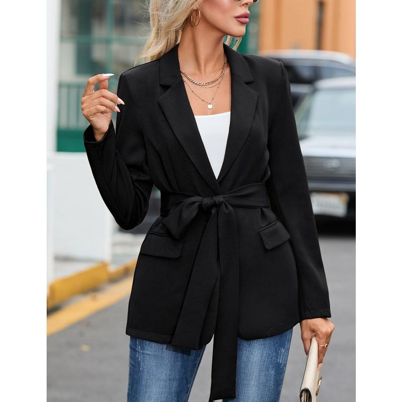 Whizmax Women's Casual Blazer Jacket Open Front Long Sleeve Work Office Suit Blazers, 4 of 8