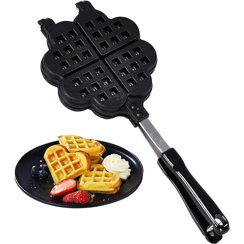 Bruntmor Stovetop Waffle Pan-set Of 1, Black : Target