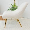 NicBex Boucle Accent Chair,Upholstered Living Room Chairs with Tufted Back and Metal Legs,Modern Armless Chair,Accent Chairs for Living Room - 3 of 4