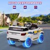 12V Police Electric Ride-On Car for Kids, Remote Control, 66lbs Capacity, LED Lights, Megaphone, Music, Spring Suspension - 2 of 4