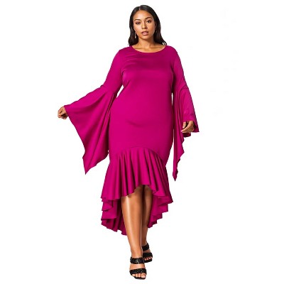 L I V D Women's Arielle Flowy Mermaid Hem Dress