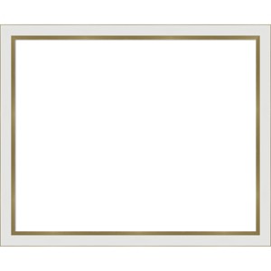 Amanti Art Eva White Gold Narrow Framed Magnetic Dry Erase Board - 1 of 4