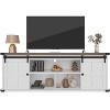 TROPOW 70" TV Stand for 75 Inch TVs, Farmhouse Entertainment Center with Sliding Barn Doors and Storage Cabinets, Modern Media TV Console Table - 2 of 4