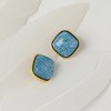 Women's Veined Stud Earrings - Light Blue - 2 of 4