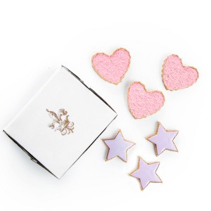 The Queen's Treasures 18 Inch Doll  6pc Hearts and Stars Frosted Cookies - 1 of 4
