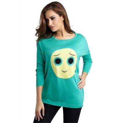 Women's Big Eyes Emoji Top - ANGEL