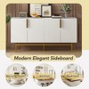 CENGHU Modern Elegant 4-door Buffet Cabinet, Storage Cabinet Sideboard with Gold Metal Handle, for Dining Room, Living Room, Bedroom, Hallway - 3 of 4