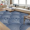 Washable Area Rug Modern Abstract Low Pile Non Slip Stain Resistant Foldable Carpet for Living Room Bedroom Study Room - 2 of 4