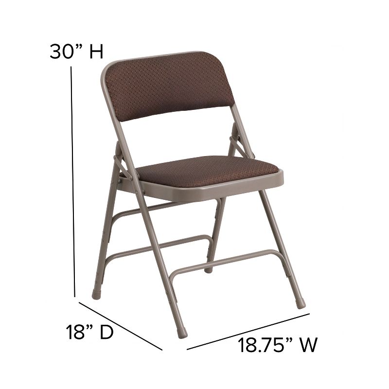 Emma and Oliver 2 Pack Home & Office Party Events Fabric Padded Metal Folding Chair, 4 of 8