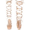 Perphy Women Platform Long Lace Up Faux Patent Block Heels Sandals - 2 of 4