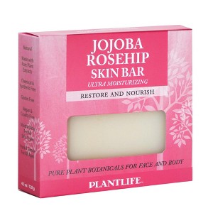 Plantlife Jojoba Rosehip Bar Soap – Moisturizing, Soothing, Handcrafted, Plant-Based – Made in California, 4oz - 1 of 3