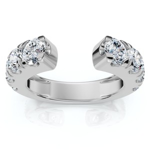 Pompeii3 2Ct Lyric Diamond Open Guard Ring Wedding Band 14k Gold or Platinum Lab Created - 1 of 4