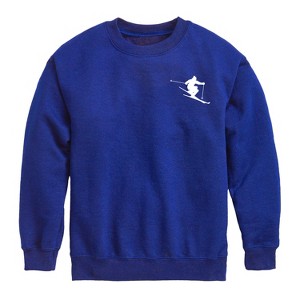 Boys' - Instant Message - Home Skiing Graphic Long Sleeve Fleece Sweatshirt - 1 of 4