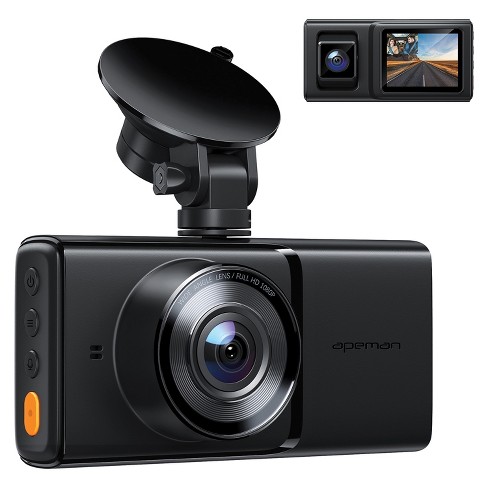 Apeman C680 Dual Dash With 170 /140 Fields Of View And 1080p Full Hd : Target
