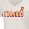 NCAA USC Trojans Women's Oatmeal V-Neck T-Shirt - 3 of 3