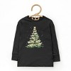 Watercolor Christmas Tree Sparkle - Toddler Long Sleeve Graphic Tee and Youth Long Sleeve Graphic T-Shirt - 2 of 3