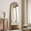 57"x22"  Full Length Mirror, Wall Mirrors Hanging or Leaning Arched-Top Full Body Mirror with Stand for Bedroom, Dressing Room, Gold - 4 of 4