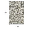 Black Gray And White Faux Cowhide Geometric Area Rug - 3 of 4
