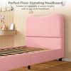 GustoWave Low Profile Sturdy Platform Bed, with Velvet Upholstered Headboard, Strong Wooden Slats - 4 of 4