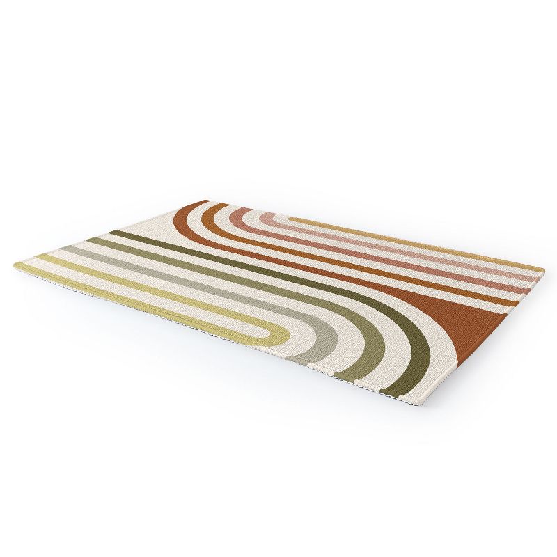 Colour Poems Bold Curvature Stripes I Outdoor Rug - Deny Designs, 1 of 5