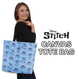Disney Mickey and Stitch Tote bag - Girls, Boys, Teens, Adults - Mickey Minnie Mouse, Stitch, Classic Canvas Tote Travel Bag - 1 of 4