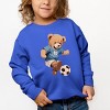 The Juniper Shop Watercolor Soccer Bear Toddler Sweatshirt - 3 of 4