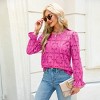 Women's Long Sleeve Embroidered Floral Eyelet Blouse Shirt - Cupshe - 2 of 4