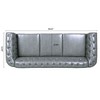 Kumasinova 84.65" Chesterfield Sofa with Rolled Arm, Modern PU Leather 3 Seater Sofa Couch, Upholstered Vintage Couch for Living Room - 4 of 4