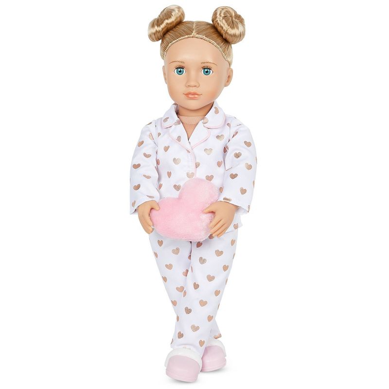 Our Generation Serenity with Heart Polka Dot Pajama Outfit 18&#34; Slumber Party Doll, 1 of 7