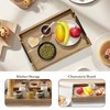 17" Acacia Serving Tray ¨C Wooden Tray with Metal Handles (Brown, for Coffee Table/Bar/Kitchen/Bathroom) - 3 of 4