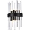 Elegant Lighting Dallas 8 inch crystal bath sconce in black - 3 of 4