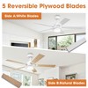 Parrot Uncle 52" Modern LED Ceiling Fans with Lights and Remote Reversible Fan for Bedroom Living Room - 4 of 4