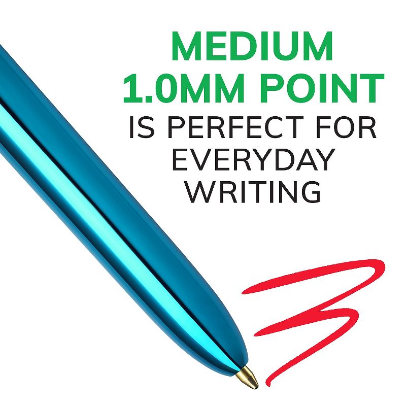 BIC 4-Color Retractable Ballpoint Pen Medium Point 24623, 3 of 9