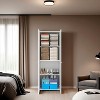 Kumasinova Tall Wardrobe Cabinet,Wooden Wardrobe with 4 Shelves and 2 Doors,Armoire Wardrobe Closet for Bedroom,Dressing Room,Apartment - 2 of 4