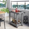 2-Shelf Utility Service Cart 500 Lbs Capacity – Ideal for Home, Office, Patio, and Bbq - 2 of 4