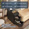 Resenkos Nightstand,Bedside End Table,Wood End Table, Narrow Side Table Nightstand with 2 Drawers,Off-White - 2 of 4