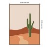 Amanti Art Cactus Against Earthy Brown And Beige Tones by Little Dean Canvas Wall Art Print Framed 32-in. W x 42-in. H. - 3 of 4